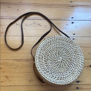 Zara Woven Circle Crossbody